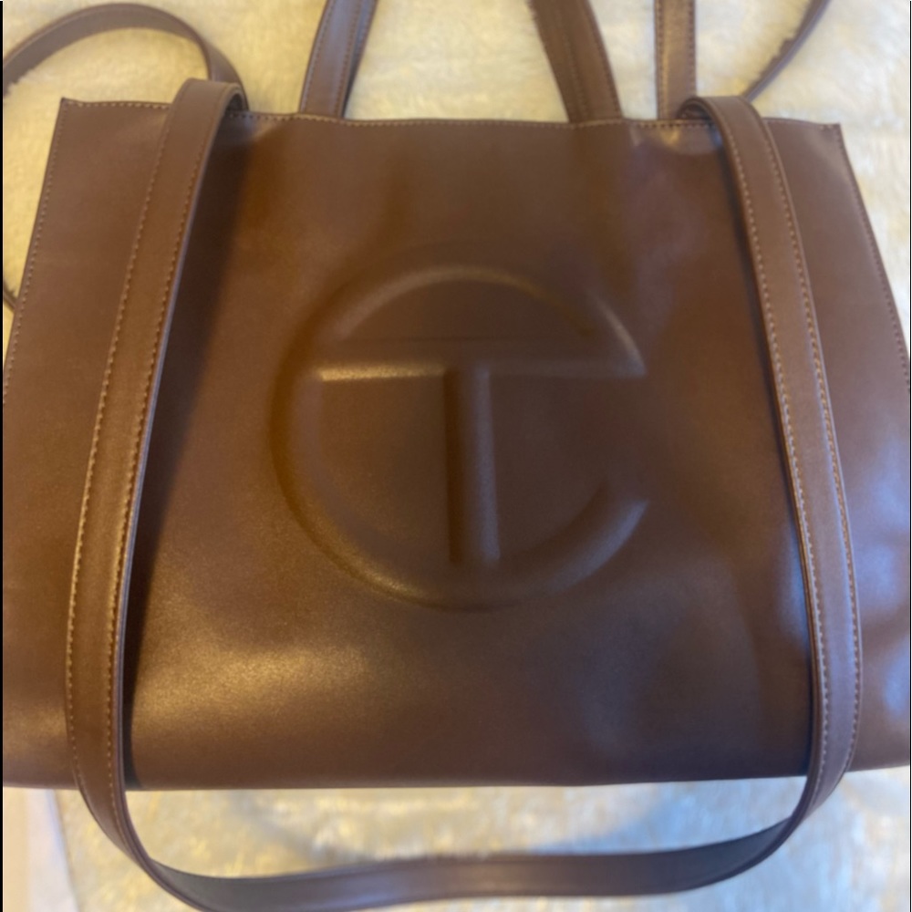 Chocolate brown medium Telfar bag